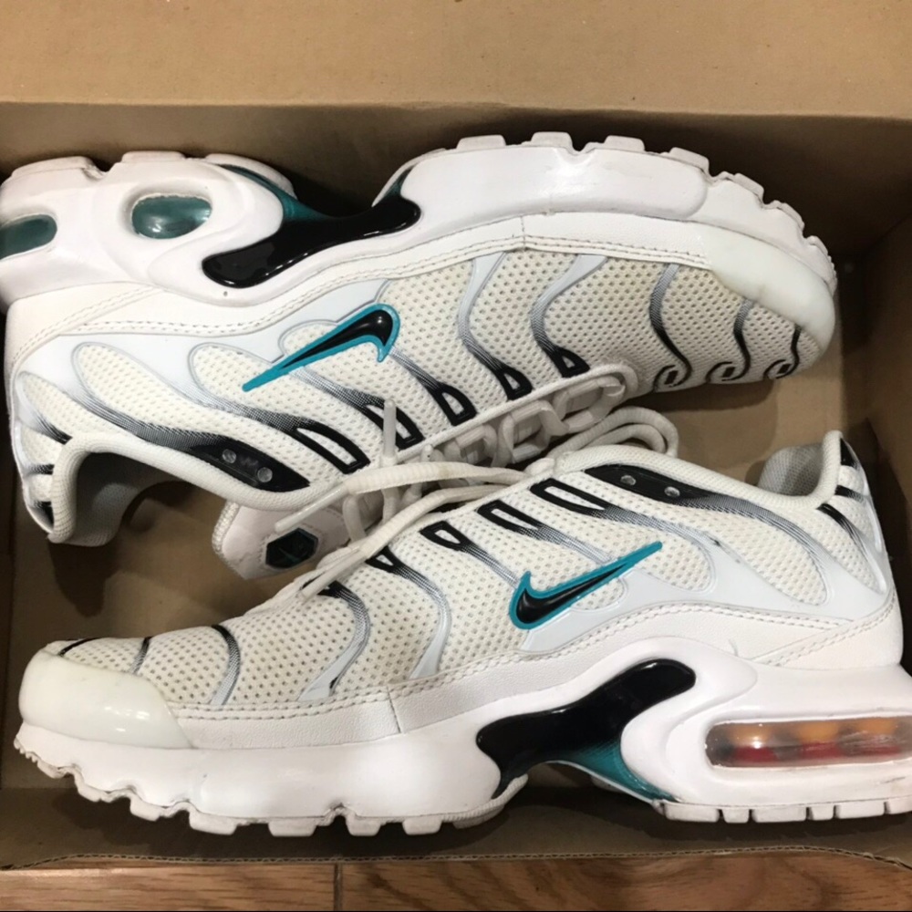 Nike air max plus bg white/black dusty cactus